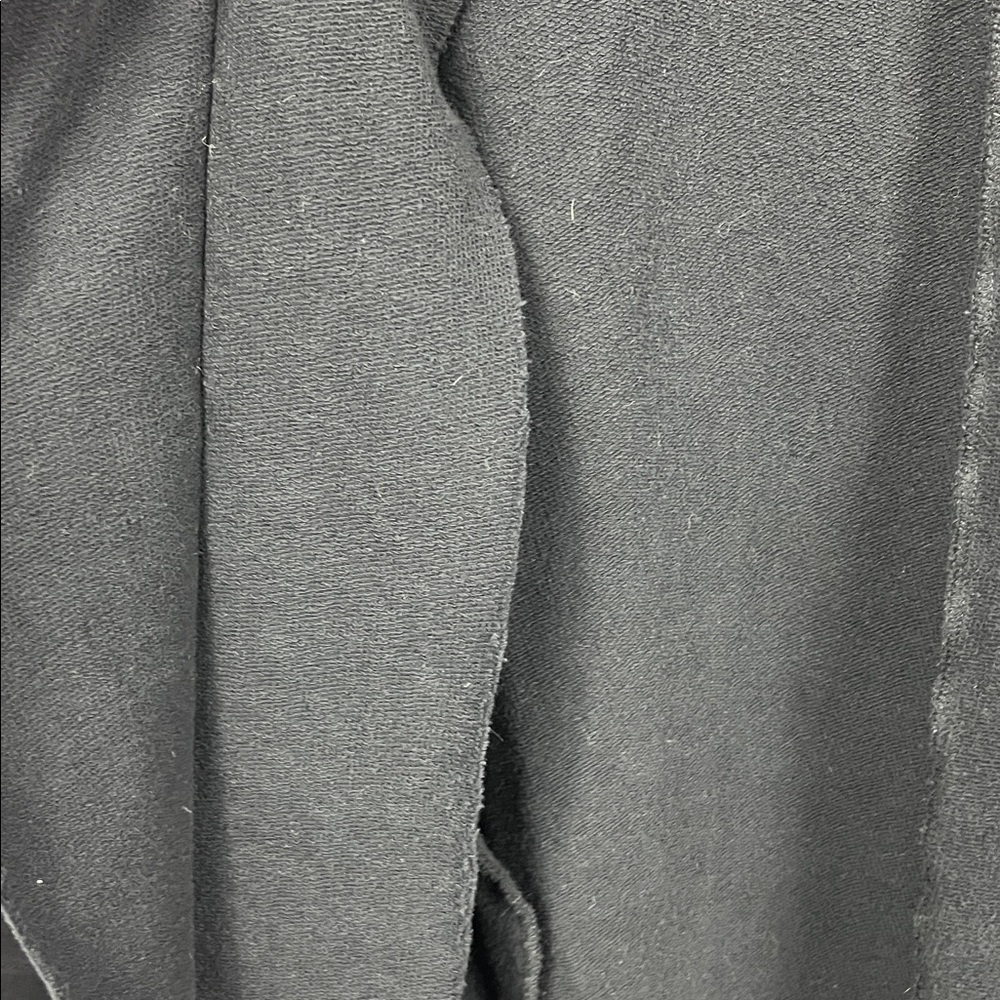 Nuovo Borgo (Italian) Womens Cardigan L Black Snap Button Pockets Raw Seams EUC - Picture 5 of 13